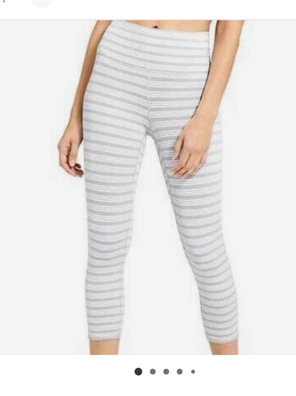 Athleta High Rise Heather Stripe Chaturanga Capri S